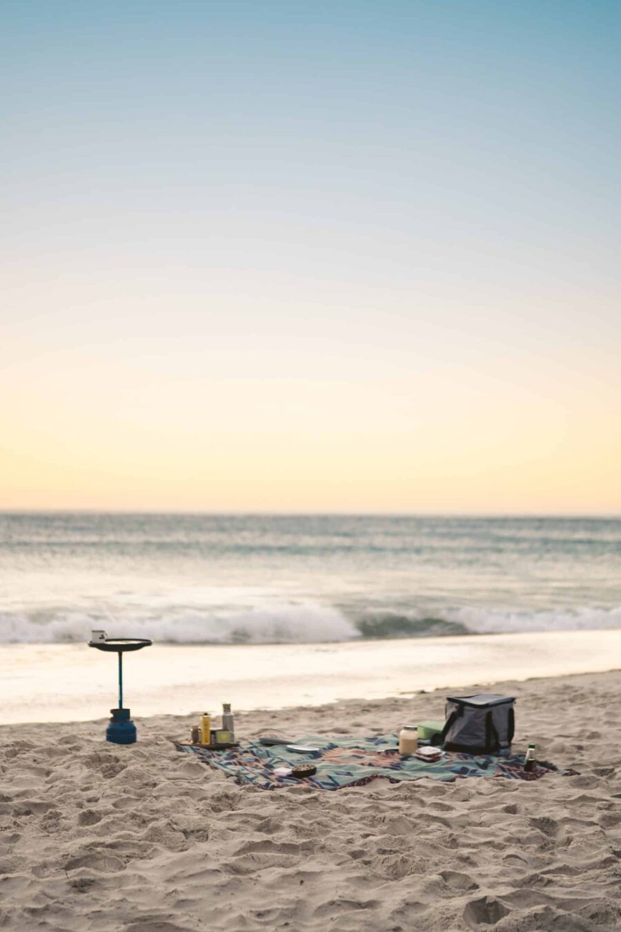 a beach picnic ready to enjoy when high