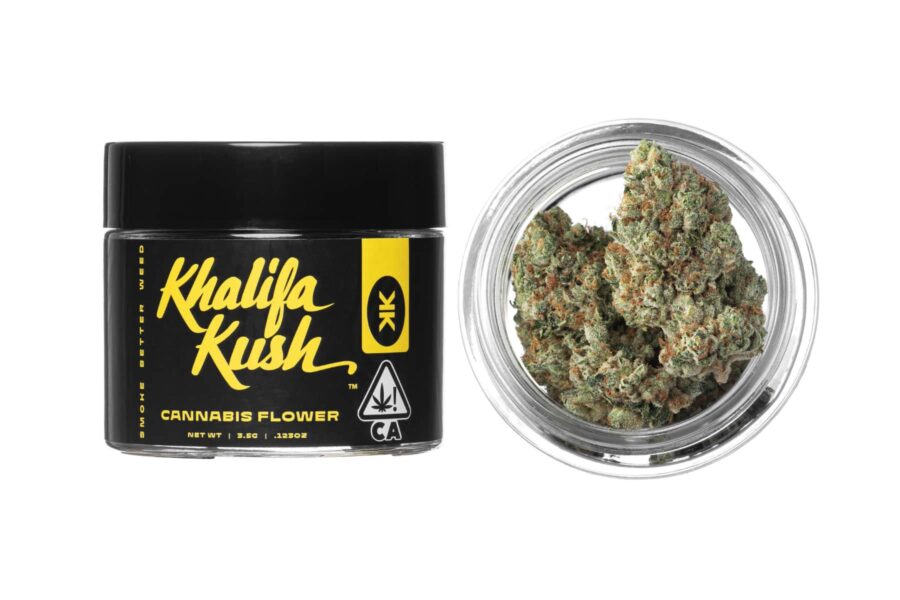 celebrity owned cannabis brand khalifa kush buds in a jar