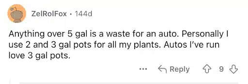 | The Seed Fair pot size auto comment