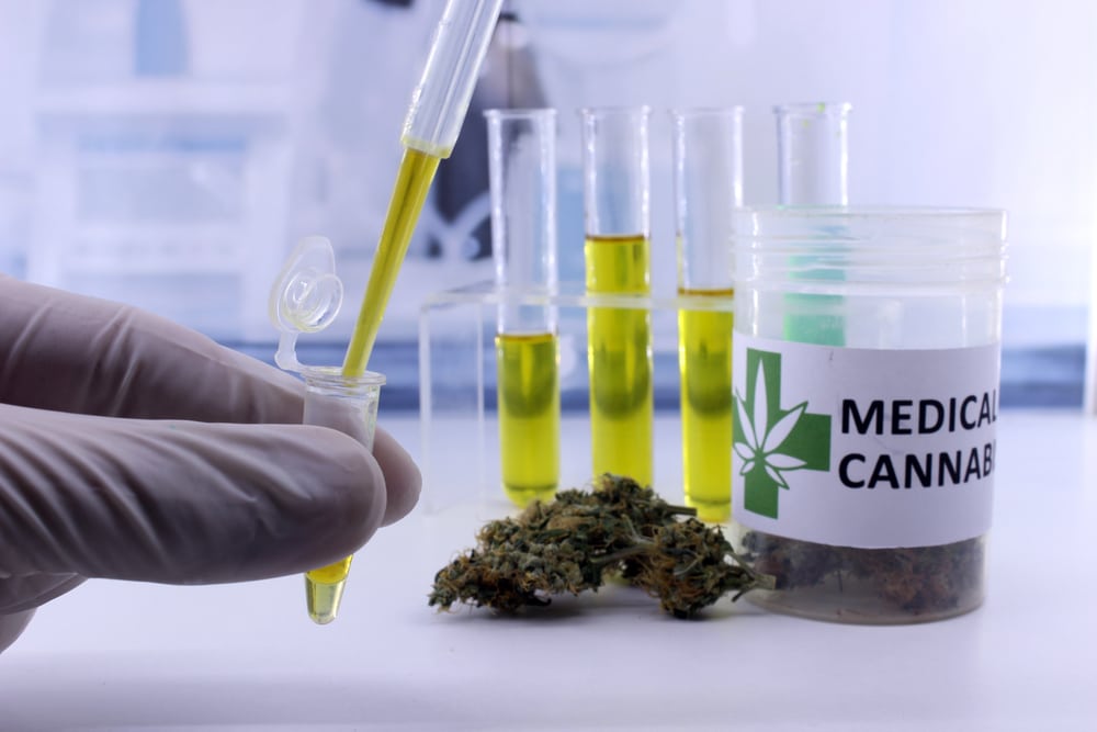 medical cannabis oils in vials weed and melatonin
