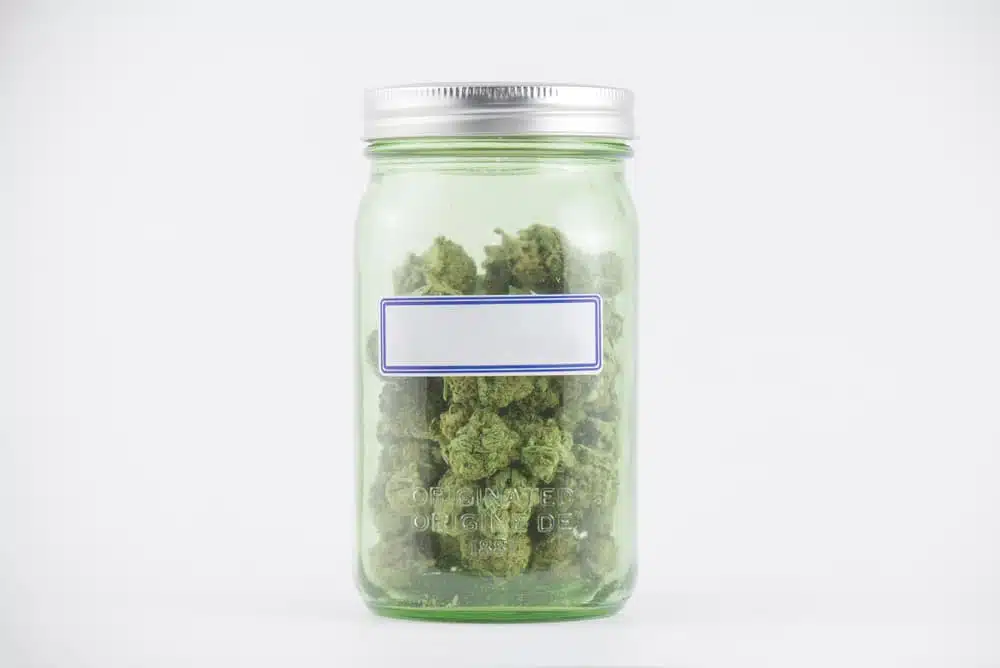 how to grow marijuana at home in 60 days, cured buds in a glass jar