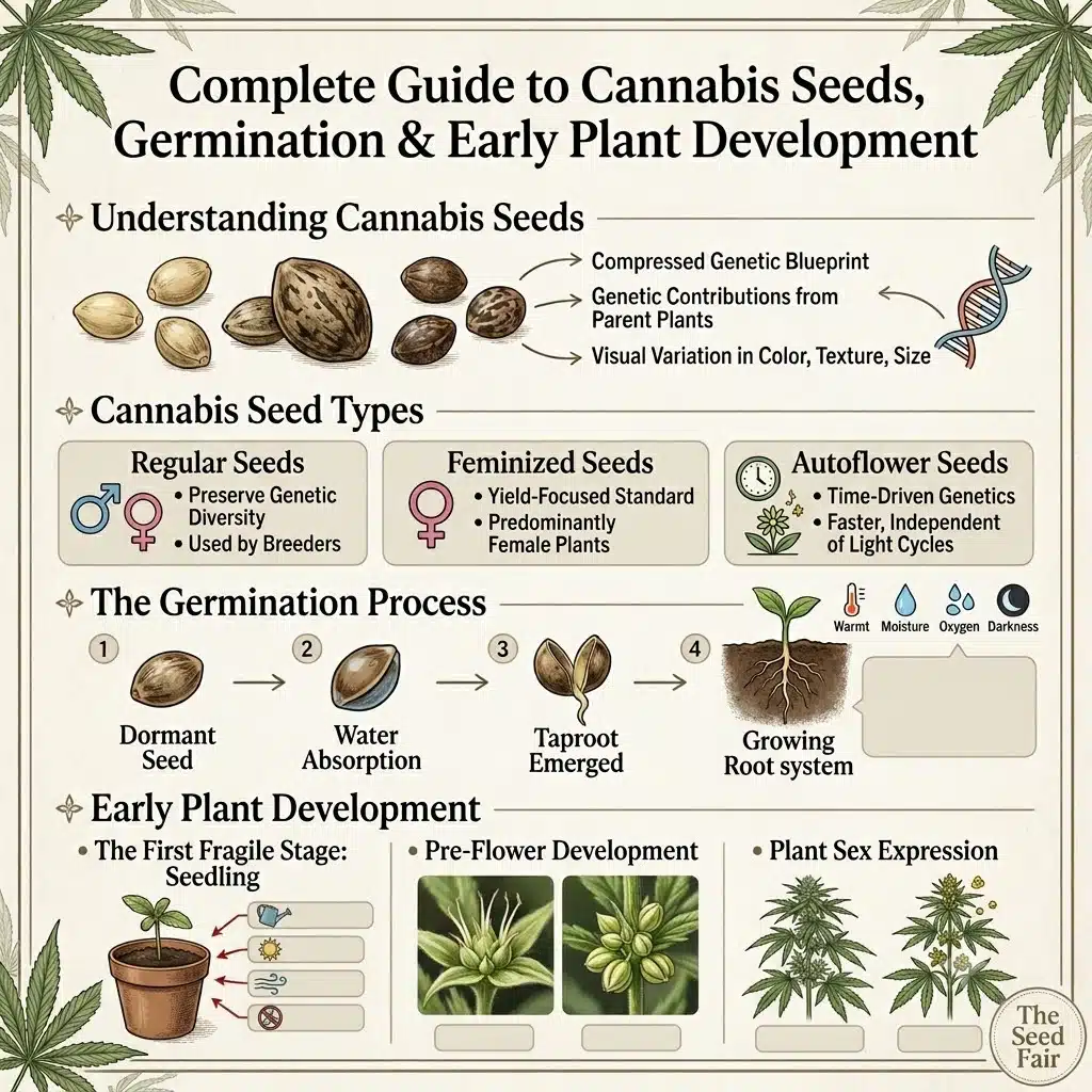 Complete Guide to Cannabis Seeds, Germination & Early Plant Development