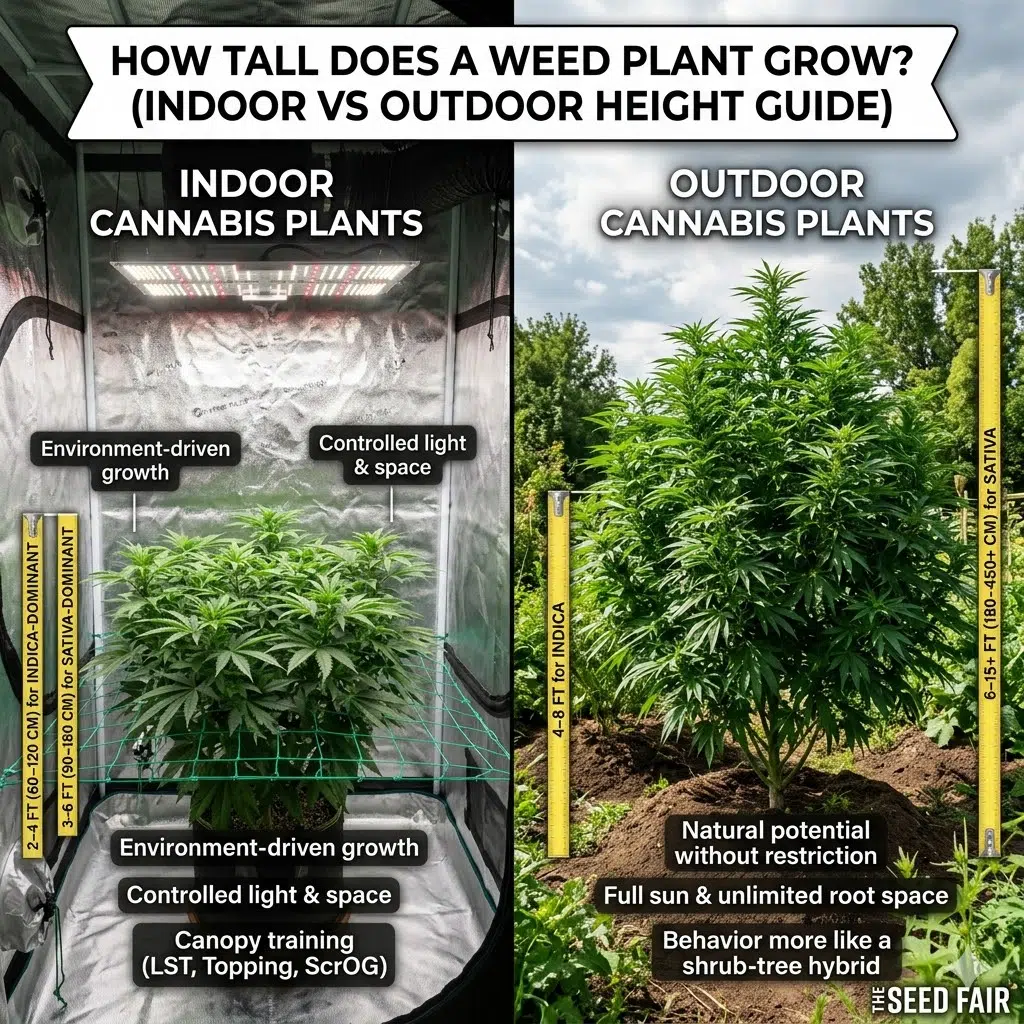 How Tall Does a Weed Plant Grow (Indoor vs Outdoor Height Guide) (3)