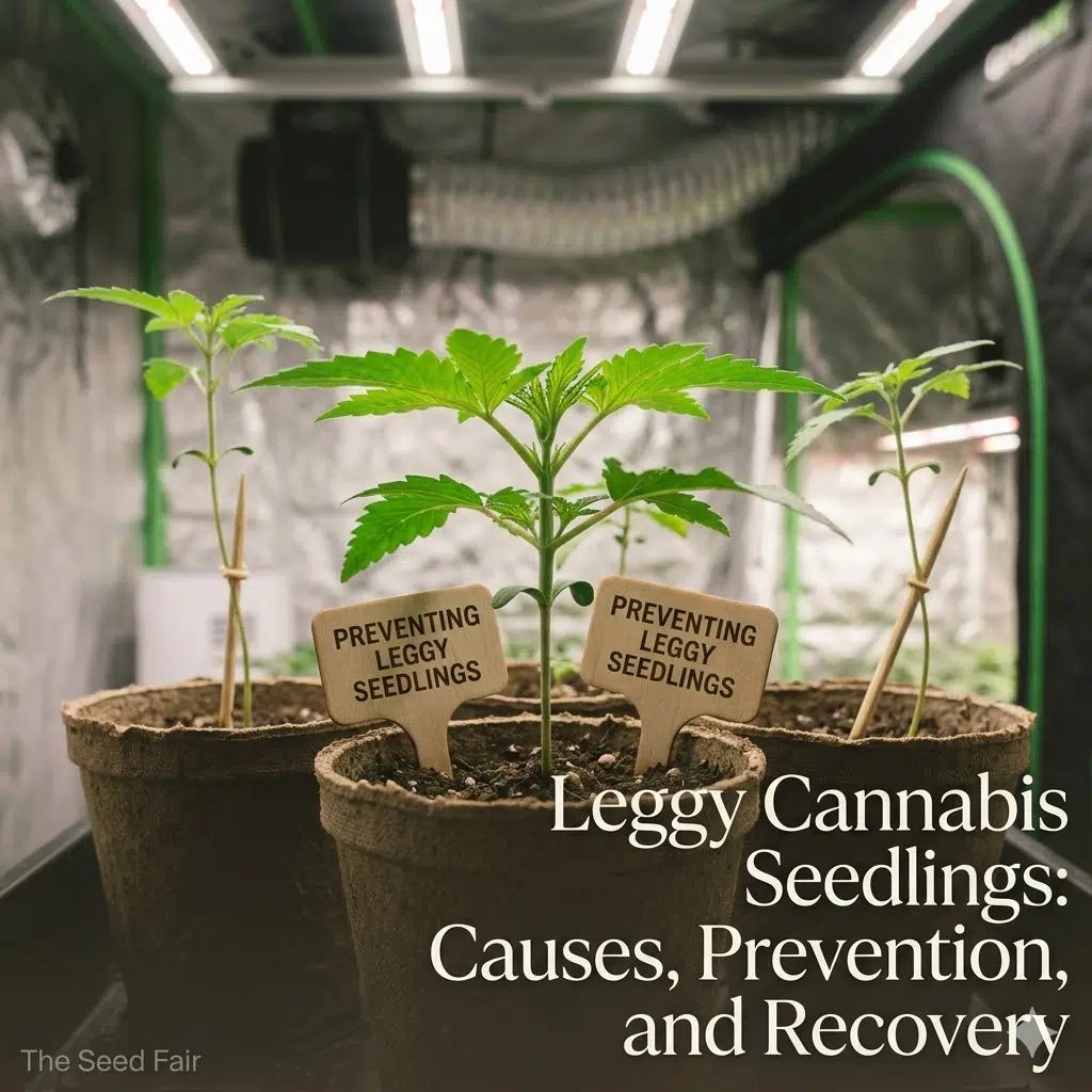 Leggy Cannabis Seedlings Causes, Prevention, and Recovery